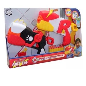 NEW 🎉 Ryan's World Ryan's Dart Tag Ryan vs Combo Panda Blaster 2-Pack- Dart Gun